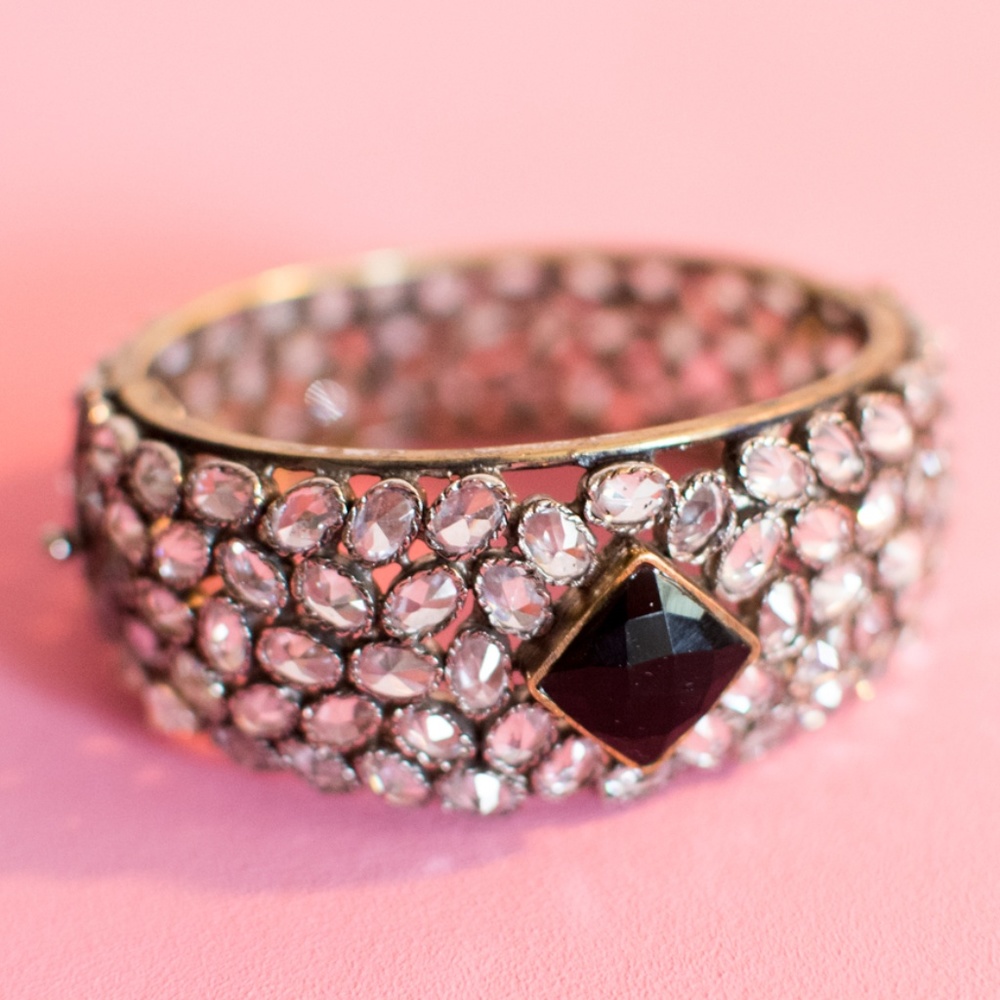 Onyx stone bangle bracelet